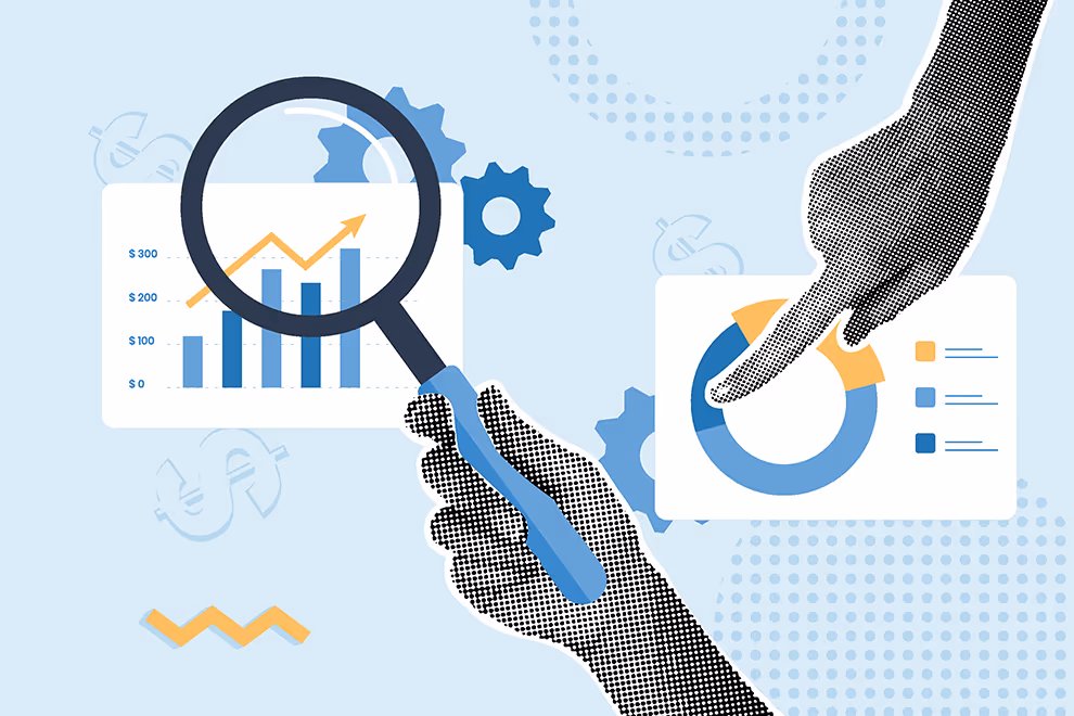 Analytics and reporting data visualization for business insights